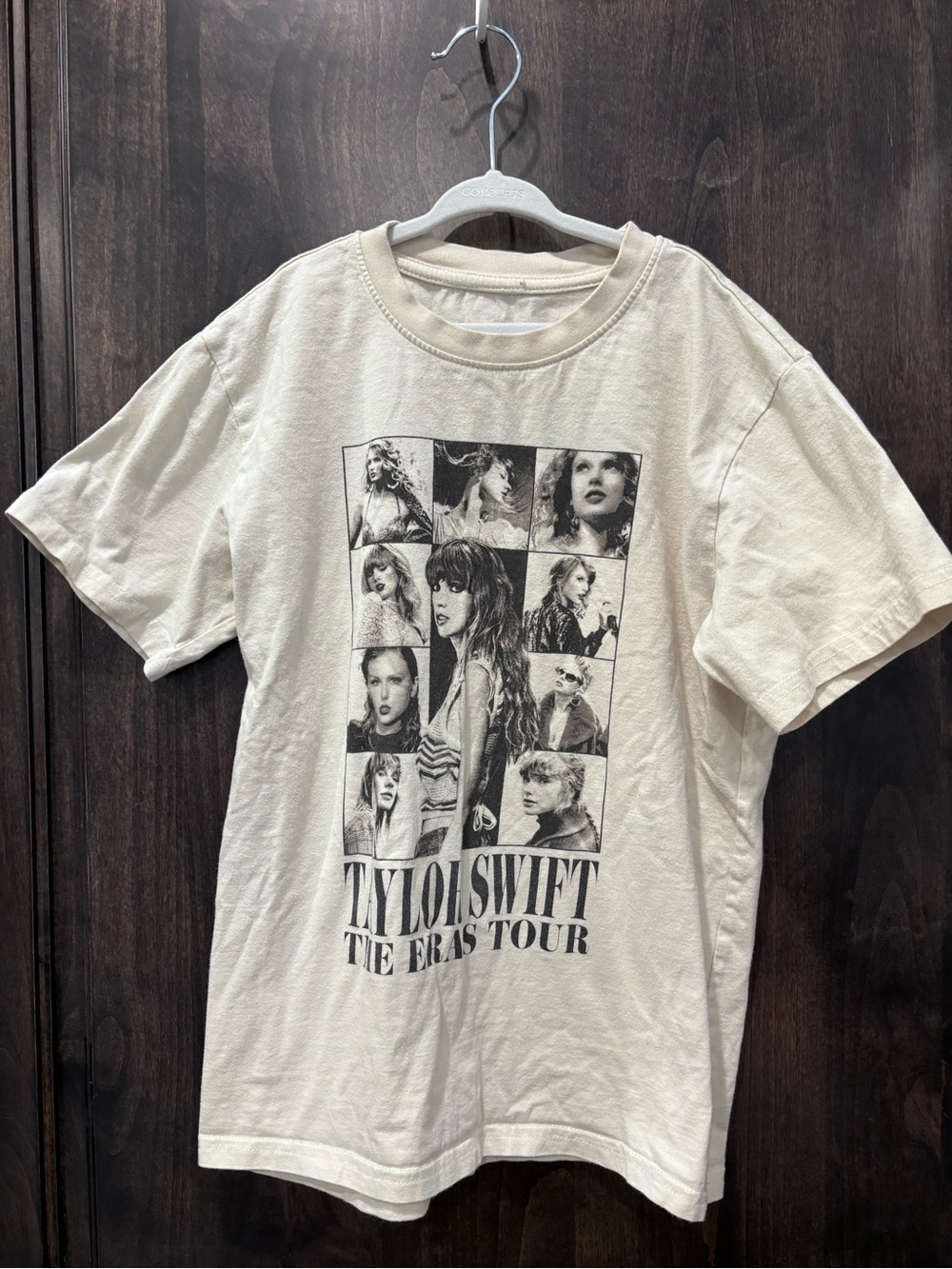 Taylor Swift Cream Tour Logo Tee with Black Print